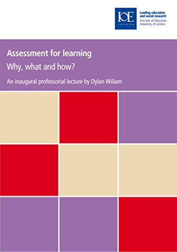 Imagen de archivo de Assessment for learning: Why, what and how? (Inaugural Professorial Lecture) a la venta por WorldofBooks