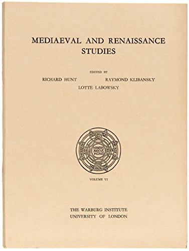 Mediaeval and Renaissance Studies vol. VI