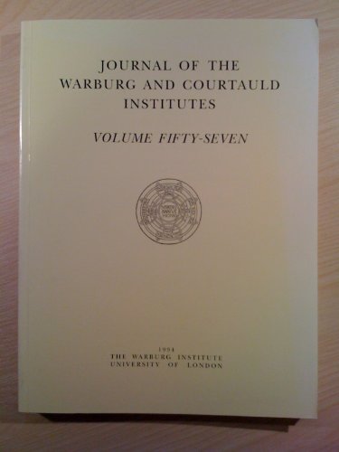 9780854810901: Journal of the Warburg and Courtauld Institutes, v. 57 (1994) [Lingua Inglese]