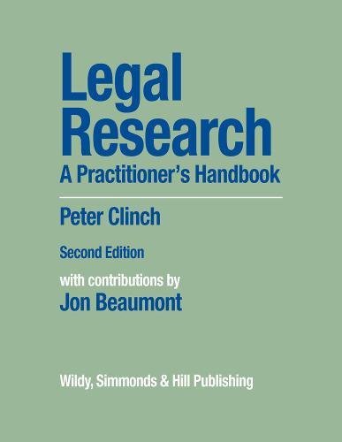 9780854901234: Legal Research: A Practitioner's Handbook
