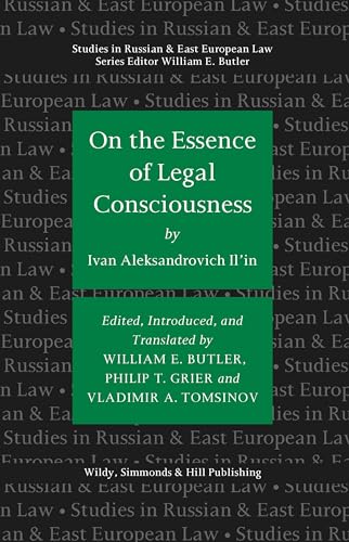 9780854901463: On the Essence of Legal Consciousness (Studies in Russian and East European Law Series)