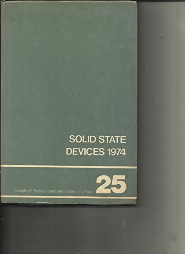 Stock image for Solid State Devices 1974: Conference Papers for sale by Mispah books