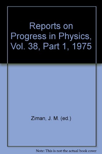 9780854983209: Reports On Progress In Physics Volume P1