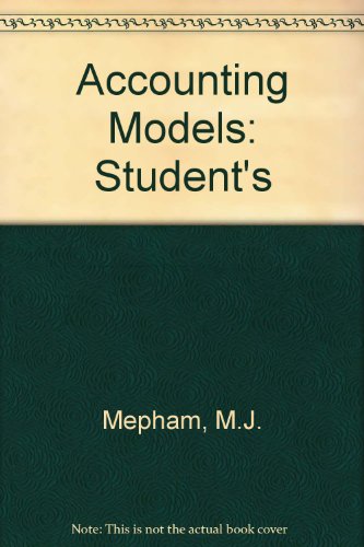 Imagen de archivo de Accounting Models a la venta por Anybook.com