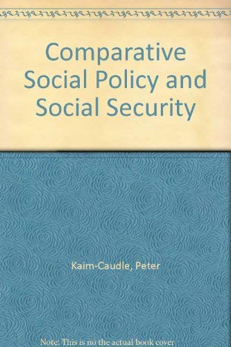 Stock image for Comparative Social Policy and Social Security for sale by Kennys Bookstore