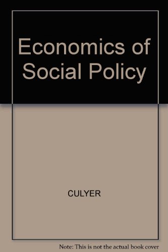 Beispielbild fr Economics Social Policy zum Verkauf von Anybook.com