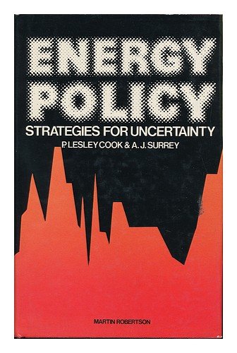 Beispielbild fr Energy Policy Strategies of Uncertainty. zum Verkauf von Plurabelle Books Ltd