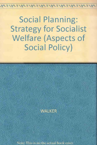Social Planning and Social Policy (9780855204549) by Walker, Alan
