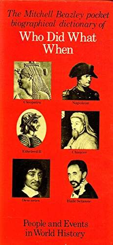 Imagen de archivo de Who Did What When: Peoples and Events in World History a la venta por WorldofBooks