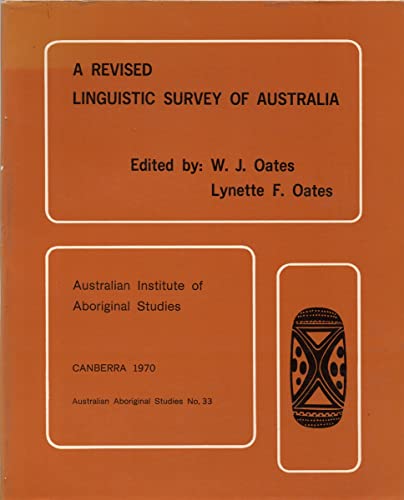 Beispielbild fr A revised linguistic survey of Australia (Australian aboriginal studies) zum Verkauf von TranceWorks