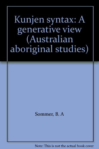 Beispielbild fr Kunjen Syntax: a Generative View zum Verkauf von 4 THE WORLD RESOURCE DISTRIBUTORS