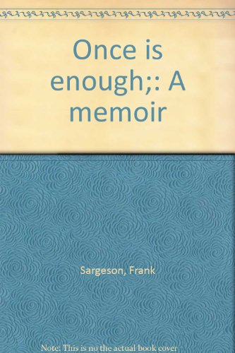 9780856160707: Once is enough;: A memoir