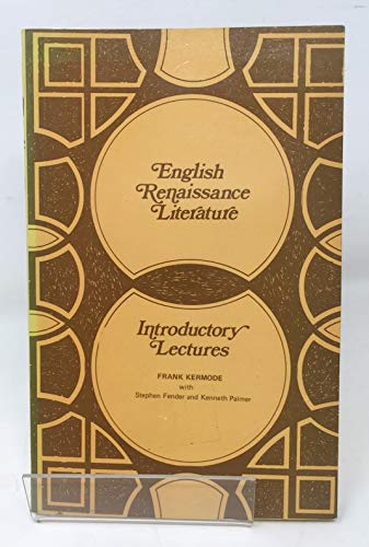 English Renaissance Literature: Introductory Lectures (9780856410215) by KERM ODE