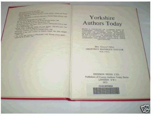 Stock image for Yorkshire Authors Today (County authors today series) for sale by Richard Sylvanus Williams (Est 1976)