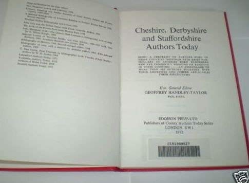 Imagen de archivo de Cheshire, Derbyshire and Staffordshire Authors Today a la venta por The Glass Key