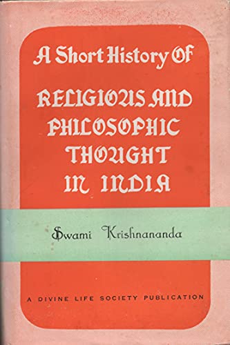 Imagen de archivo de Short History of Religious and Philosophic Thought in India a la venta por Books From California