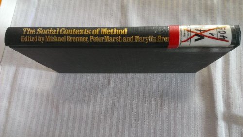 Beispielbild fr The Social Contexts of Method. zum Verkauf von Mythos Center Books