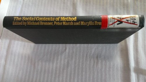 Stock image for The Social Contexts of Method. for sale by Mythos Center Books