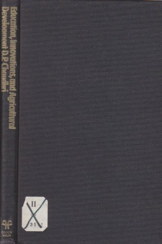 9780856648267: Education, Innovations and Agricultural Development: Study of North India, 1961-72