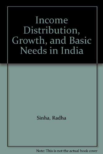 Stock image for Income Distribution, Growth, and Basic Needs in India for sale by Buchpark