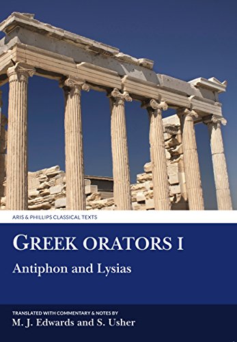 Beispielbild fr Greek Orators: Lysias and Antiphon v. 1 (Classical Texts): Antiphon and Lysias (Aris & Phillips Classical Texts) zum Verkauf von WorldofBooks