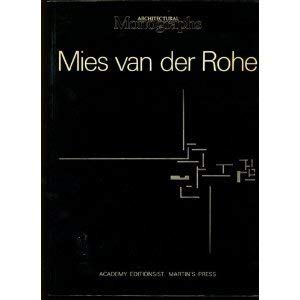 Stock image for ARCHITECTURAL MONOGRAPHS 11: MIES VAN DER ROHE - EUROPEAN WORKS. for sale by Cambridge Rare Books