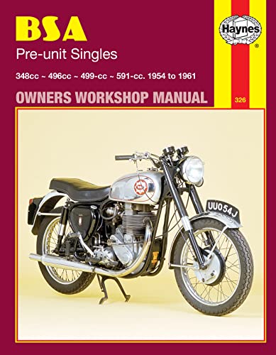 Imagen de archivo de BSA 350, 500 and 600 Pre-unit Singles Owners Workshop Manual 1954-1961 a la venta por Neville Chapman