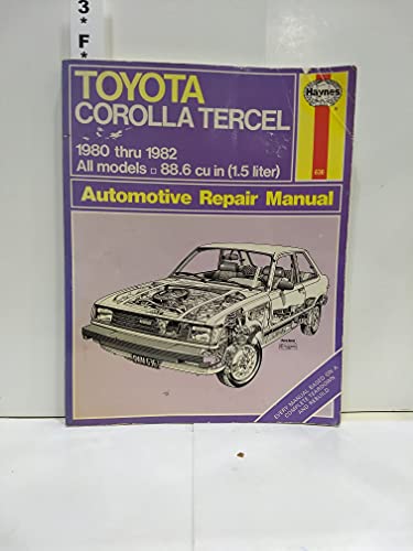 Haynes Toyota Corolla Tercel 1980-1982 Automotive Repair Manual