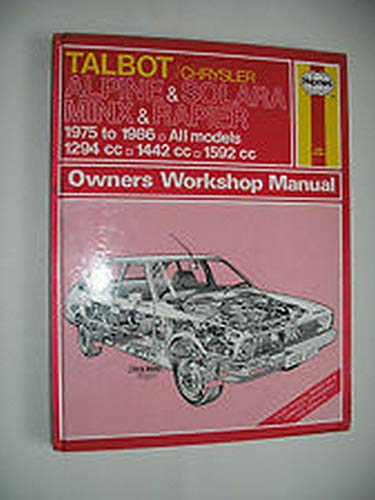 Beispielbild fr Talbot/Chrysler Alpine and Solara Owners Workshop Manual zum Verkauf von Reuseabook