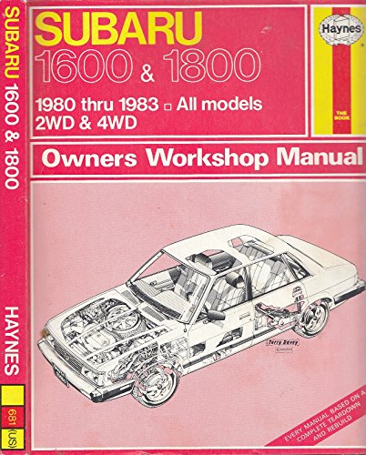 Imagen de archivo de Subaru Owners Workshop Manual: 1600 & 1800 1980 thru 1983: All Models- 2 WD & 4 WD a la venta por HPB-Emerald