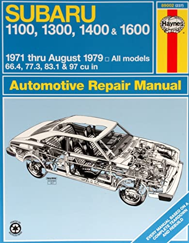 Beispielbild fr Haynes Subaru 1100, 1300, 1400, 1600 Manual, No. 237 : '71 Thru '79 zum Verkauf von Better World Books: West