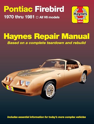 Pontiac Firebird V8 (1970-1981) Haynes Repair Manual (USA) (9780856968822) by Haynes