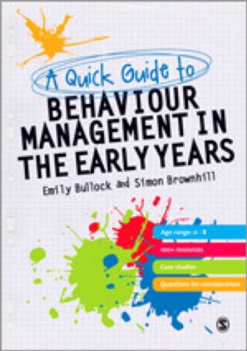 Beispielbild fr A Quick Guide to Behaviour Management in the Early Years zum Verkauf von Blackwell's