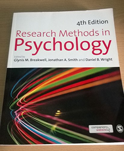 Beispielbild fr Research Methods in Psychology zum Verkauf von SecondSale