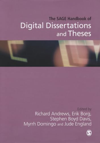 Stock image for The SAGE Handbook of Digital Dissertations and Theses for sale by Better World Books Ltd