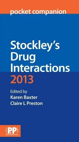Beispielbild fr Stockley's Drug Interactions Pocket Companion 2013 zum Verkauf von WorldofBooks