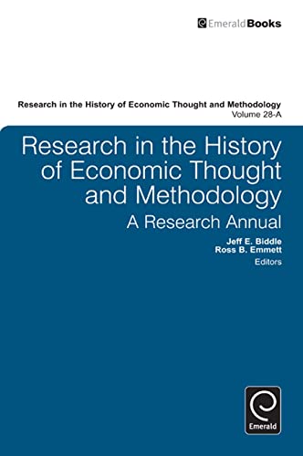 Beispielbild fr Research in the History of Economic Thought and Methodology. Volume 28A zum Verkauf von Blackwell's