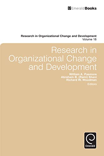 Beispielbild fr Research in Organizational Change and Development zum Verkauf von Better World Books