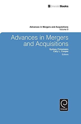 Stock image for Advances in Mergers and Acquisitions (Advances in Mergers and Acquisitions, 9) for sale by Wonder Book