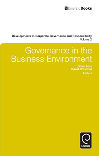 Beispielbild fr Governance in the Business Environment (Developments in Corporate Governance and Responsibility, 2, Band 2) zum Verkauf von medimops