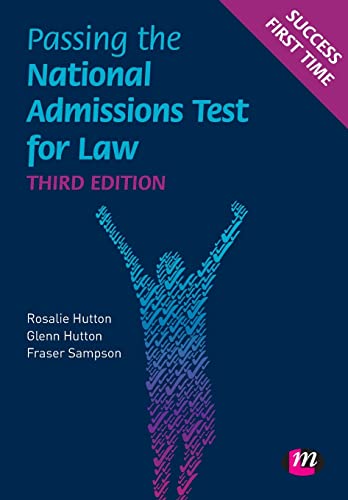 Beispielbild fr Passing the National Admissions Test for Law (LNAT) (Student Guides to University Entrance Series) zum Verkauf von Zoom Books Company