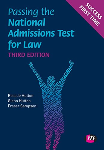 Imagen de archivo de Passing the National Admissions Test for Law (LNAT) (Student Guides to University Entrance Series) a la venta por Zoom Books Company