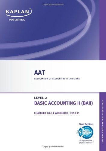 Beispielbild fr Basic Accounting II - Combined Text and Workbook (Aat) zum Verkauf von WorldofBooks