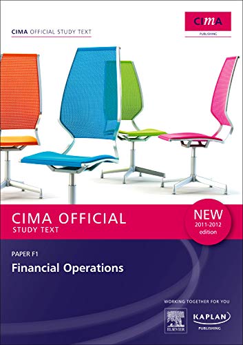 Stock image for CIMA Paper F1, Financial Operations for sale by Better World Books Ltd