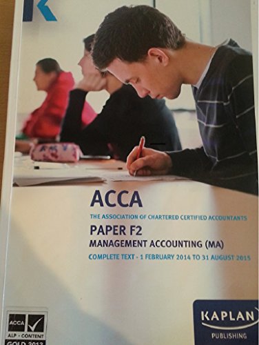 9780857328168: F2 Management Accounting MA - Complete Text: Paper F2