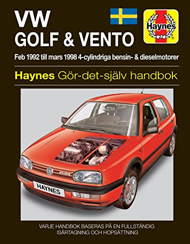 9780857338778: VW Golf III and Vento (1992 - 1998) Haynes Repair Manual (svenske utgava)
