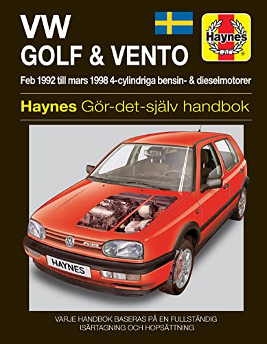 Imagen de archivo de VW Golf III & Vento (92-98) Haynes Repair Manual (Swedish Language) (Paperback) a la venta por WorldofBooks