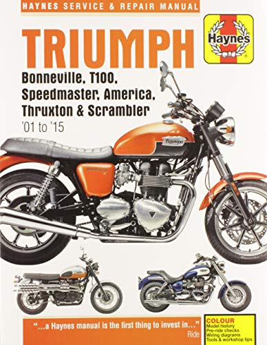 Beispielbild fr Triumph Bonneville, T100, Speedmaster, America, Thruxton & Scrambler '01 to '12 (Haynes Service & Repair Manual) zum Verkauf von GF Books, Inc.