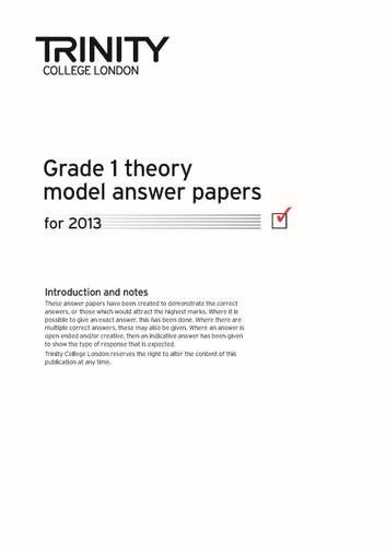 9780857363633: Trinity College London Theory Model Answers Paper (2013) Grade 1