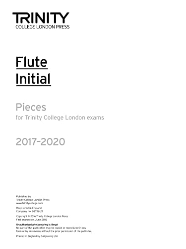 Stock image for Flute Exam Pieces Initial 2017 2020 (Part Only) for sale by Revaluation Books